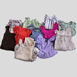 Lot Bundle of 10 Dresses One Pieces Summer Spring 12-18 Months